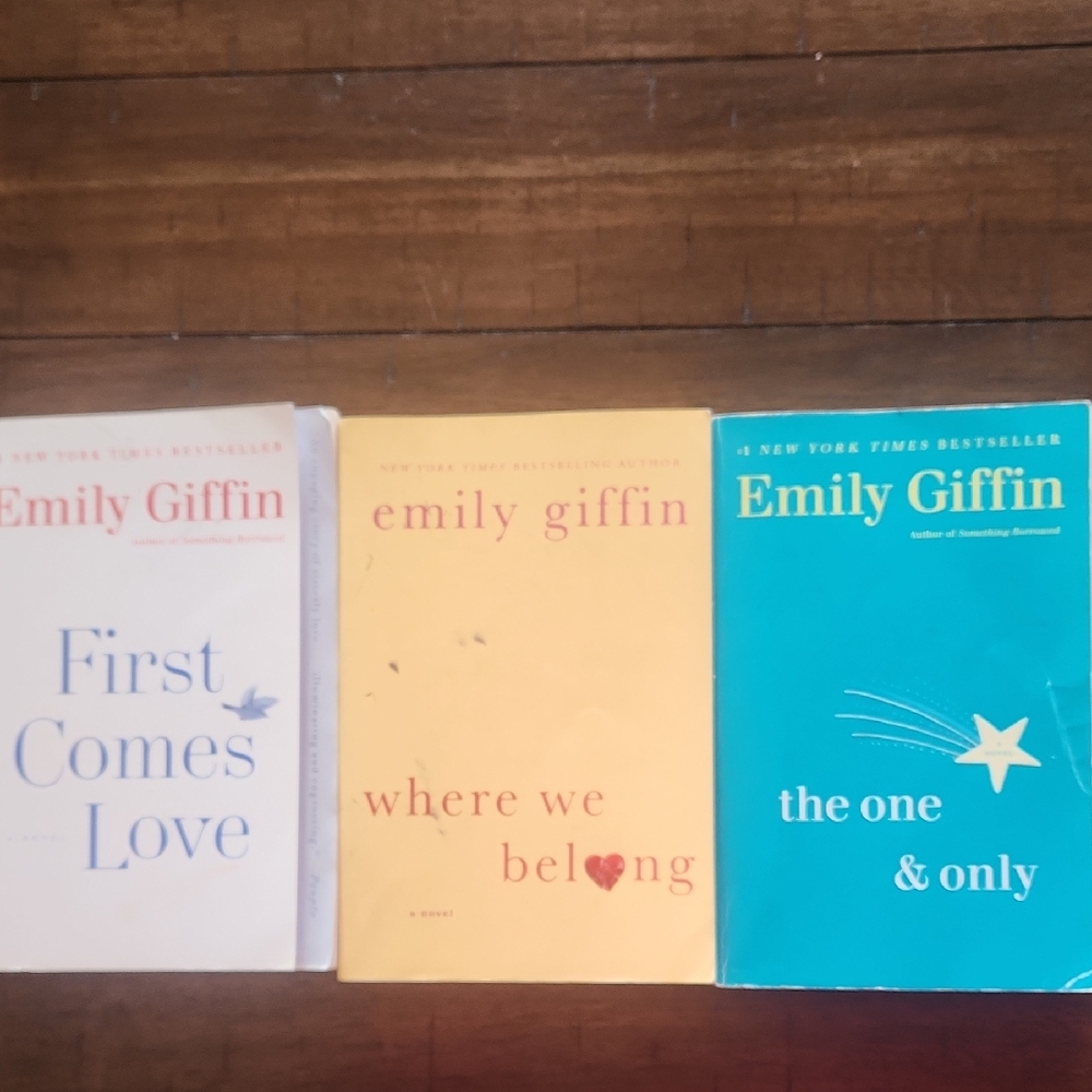 Emily Giffin Book Set - First Comes Love, Where We Belong, The One & Only